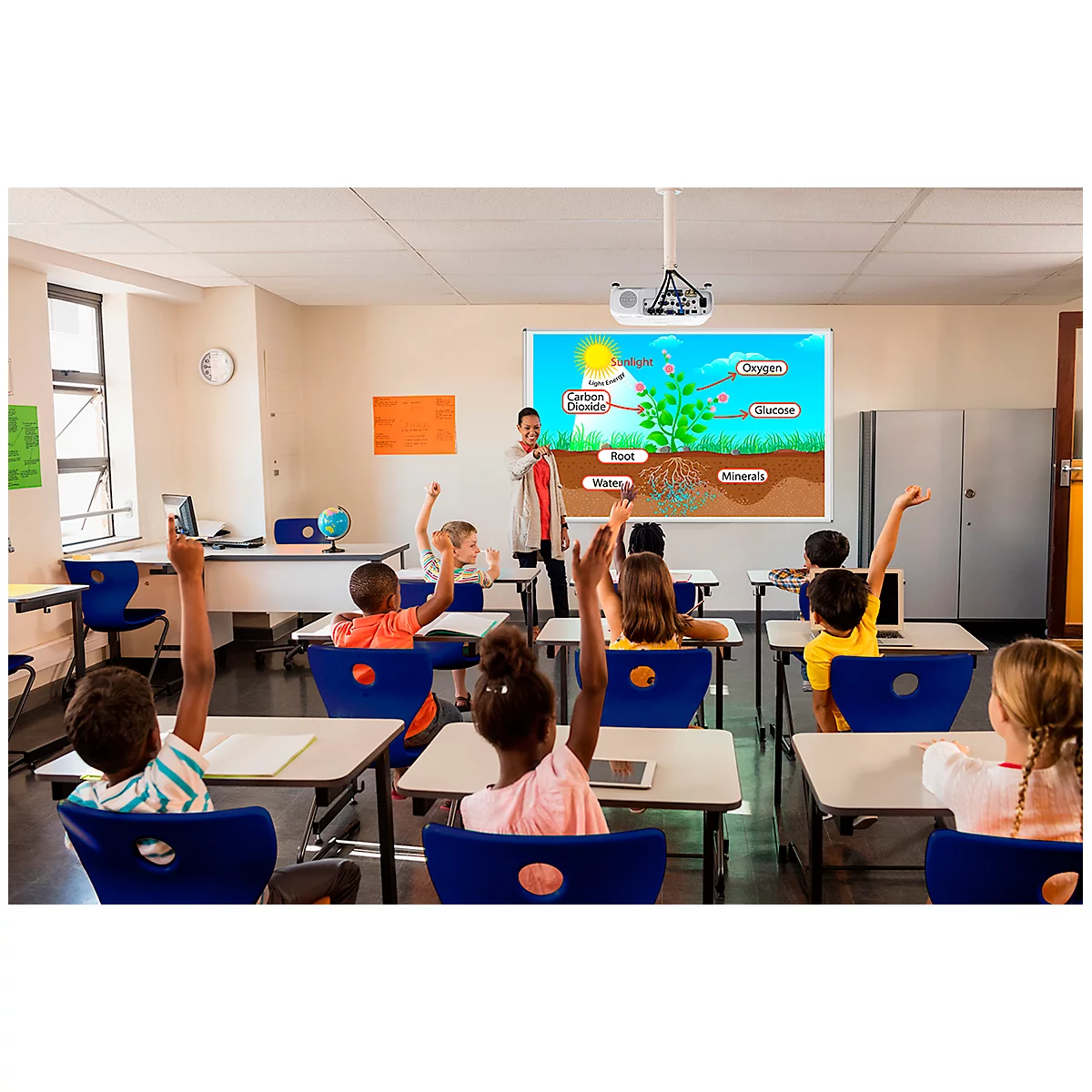 3LCD-projector EPSON® EB-982W, HD-ready WXGA, 4200 ANSI Lumen, 16000:1 contrast, 2x HDMI, 2 x USB, WLAN