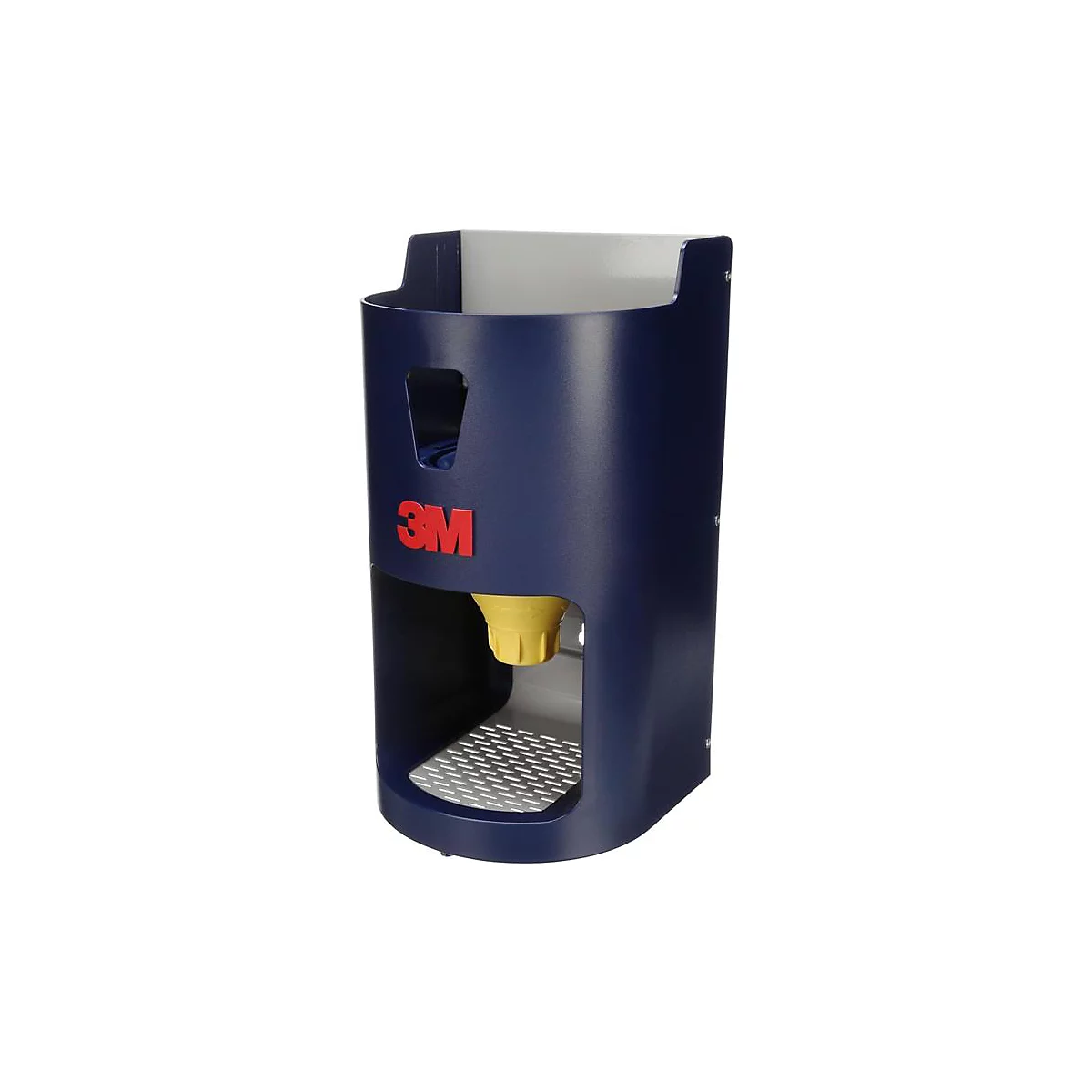 Blauw apparaat met gele inzet, 3M logo.