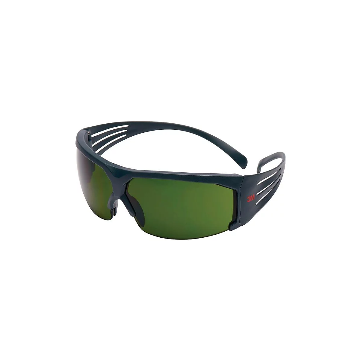 3M lasbril SecureFit SF600, EN 166, grijze veren, groene IR 3.0 lens, polycarbonaat