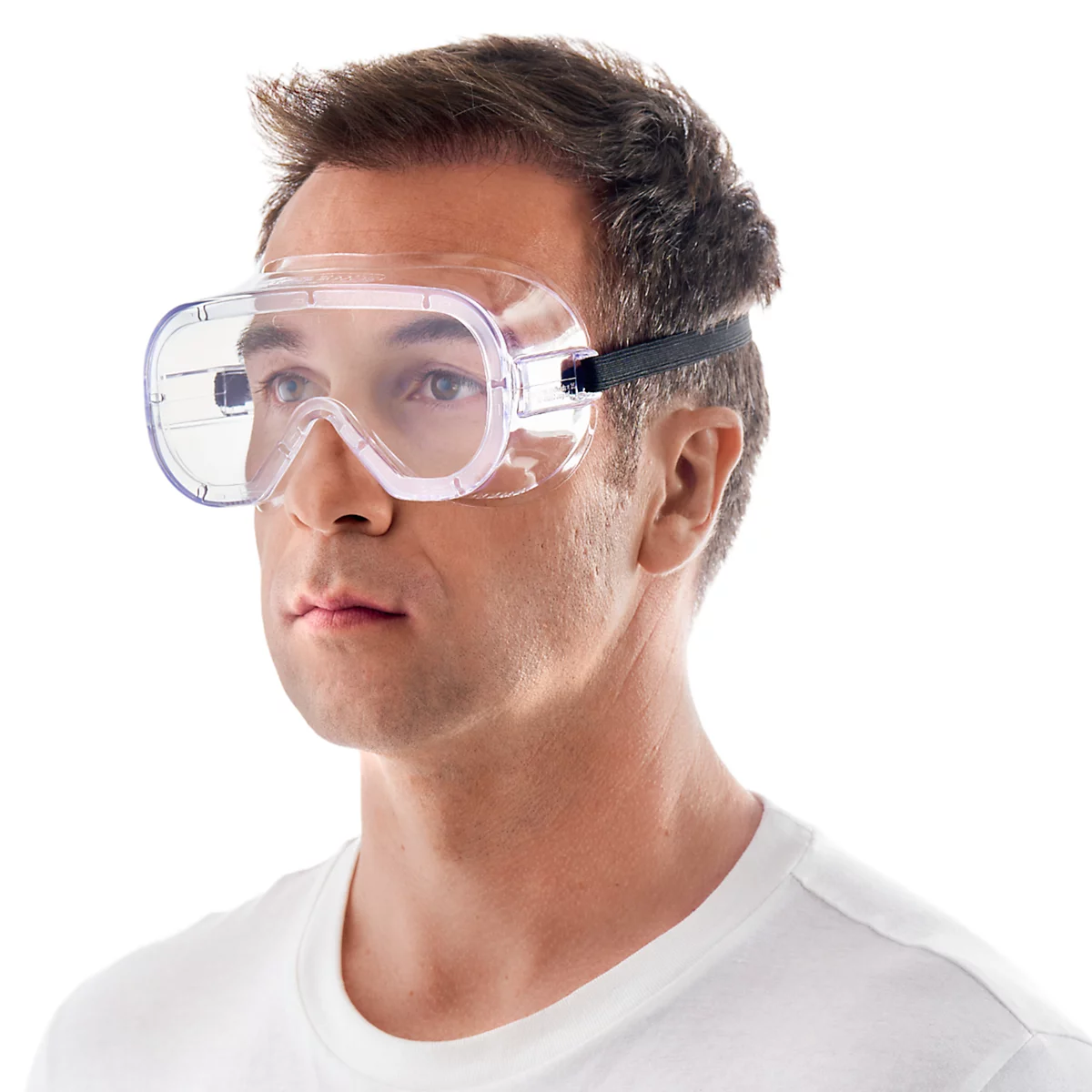 3M Schutzbrille Classic 4800, EN 166:2001, indirekte Belüftung, als Überbrille geeignet, UVA/UVB/UVC-resistent, Antibeschlag-Beschichtung, PC, glasklar