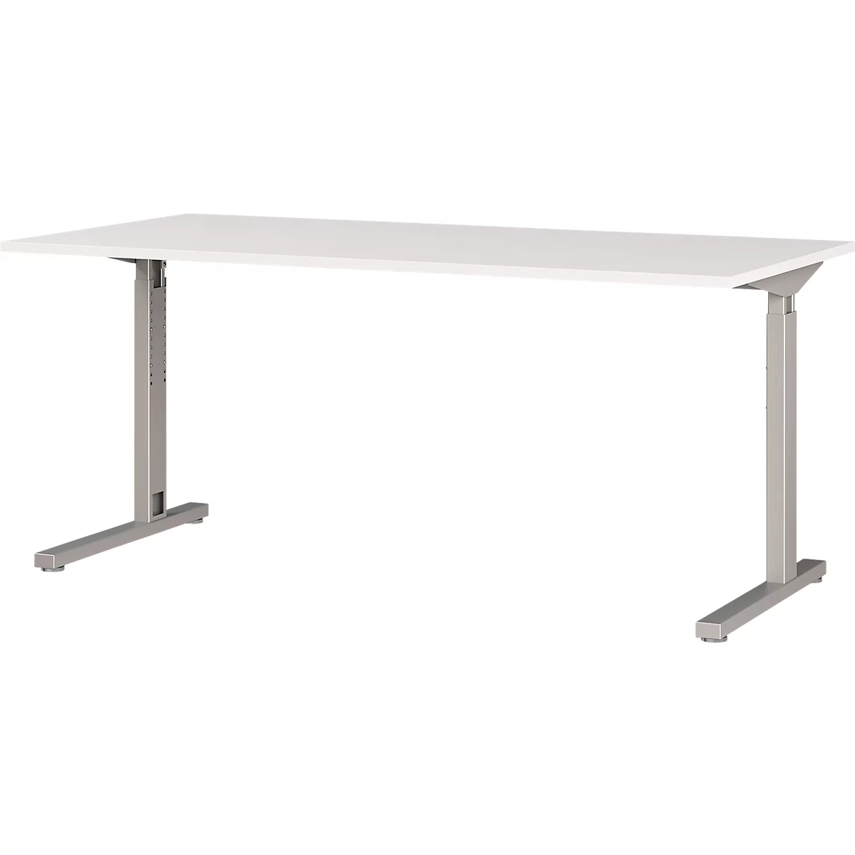 4-tlg. Büromöbelset Profi 2.0, Schreibtisch-Winkelkombination, inkl. Rollcontainer mit 4 Schubladen, silber/graphit/lichtgrau