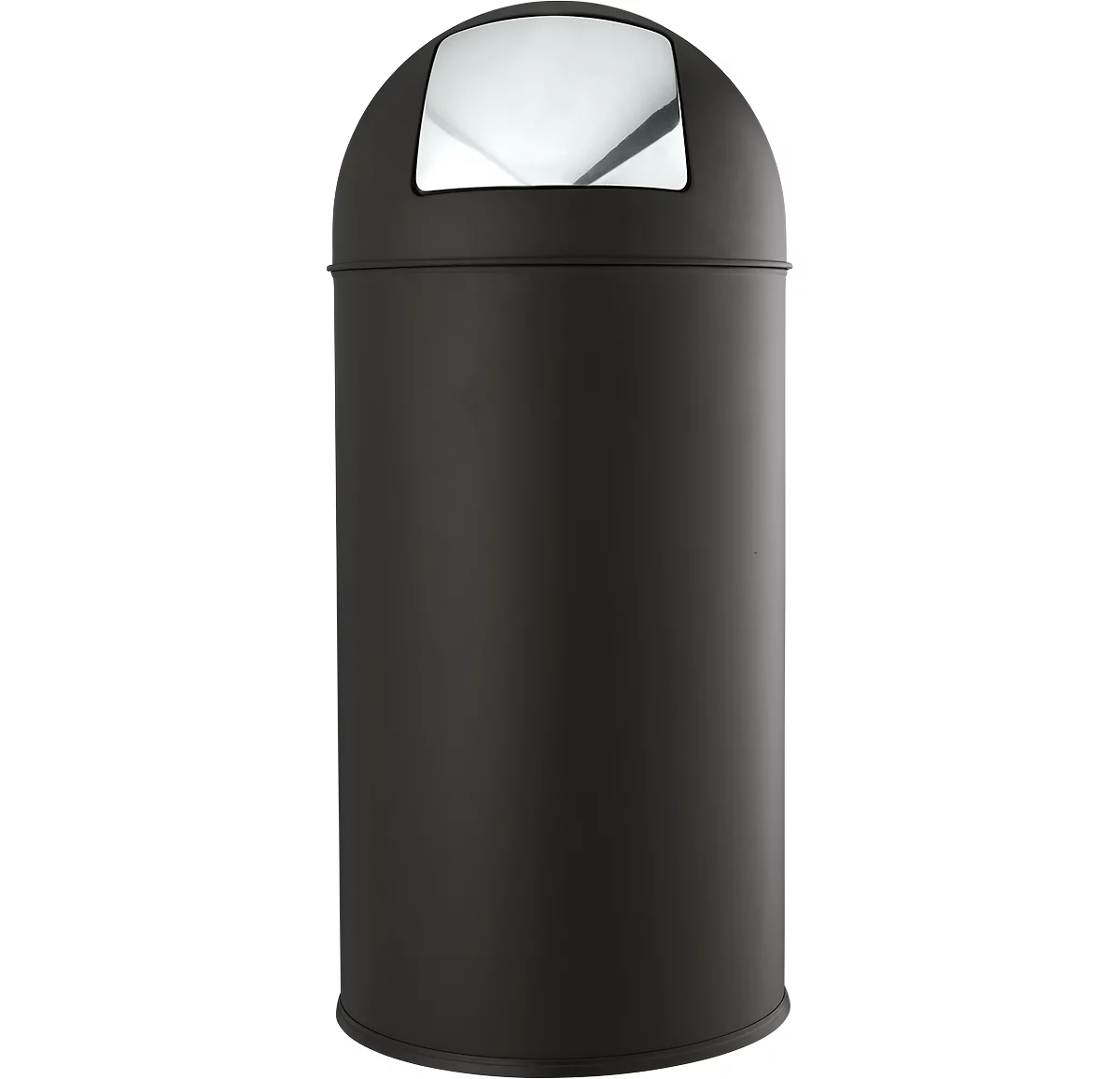 Poubelle plastique recyclé noire à couvercle basculant 50L