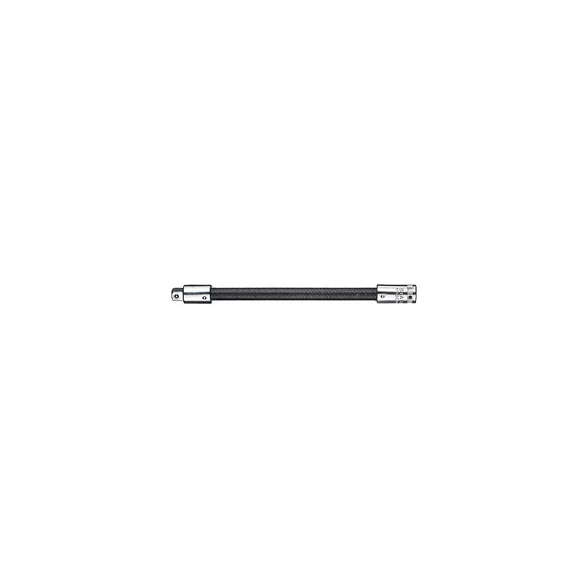 Een flexibele verlenging voor een ratel. Het bestaat uit een flexibel, gegolfd middengedeelte en twee metalen uiteinden.