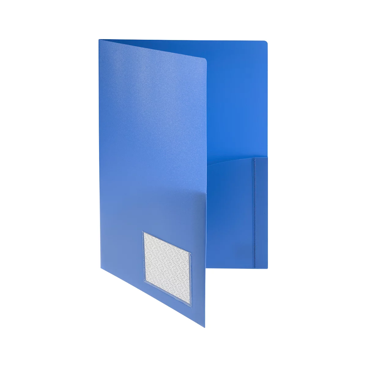 Aanbiedingsmap FolderSys, A4, 4 zakken, visitekaartzakje, polypropyleen, blauw, 10 stuks
