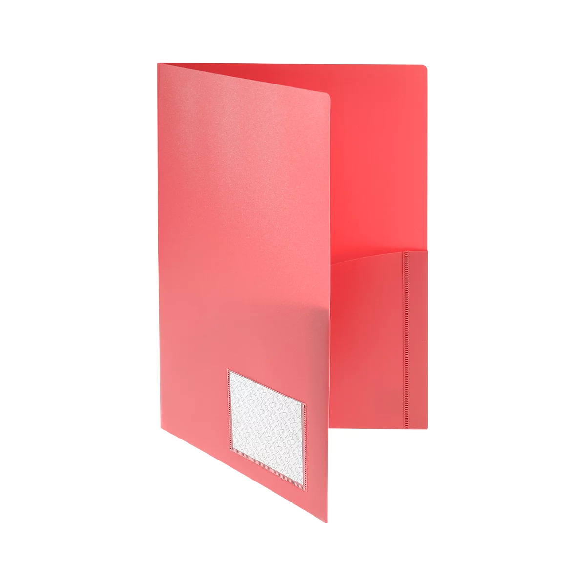 Aanbiedingsmap FolderSys, A4, 4 zakken, visitekaartzakje, polypropyleen, rood, 10 stuks