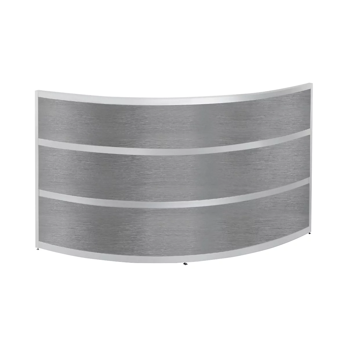 Aanbouwbalie Tool, rond, B 1910 x D 850 x H 1100 mm, antraciet/rvs-afwerking