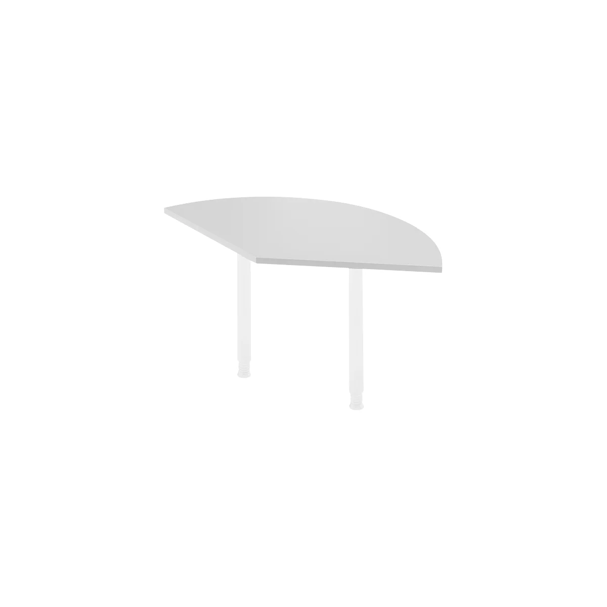 Aanbouwtafel, B 800 x D 800 mm, lichtgrijs/wit