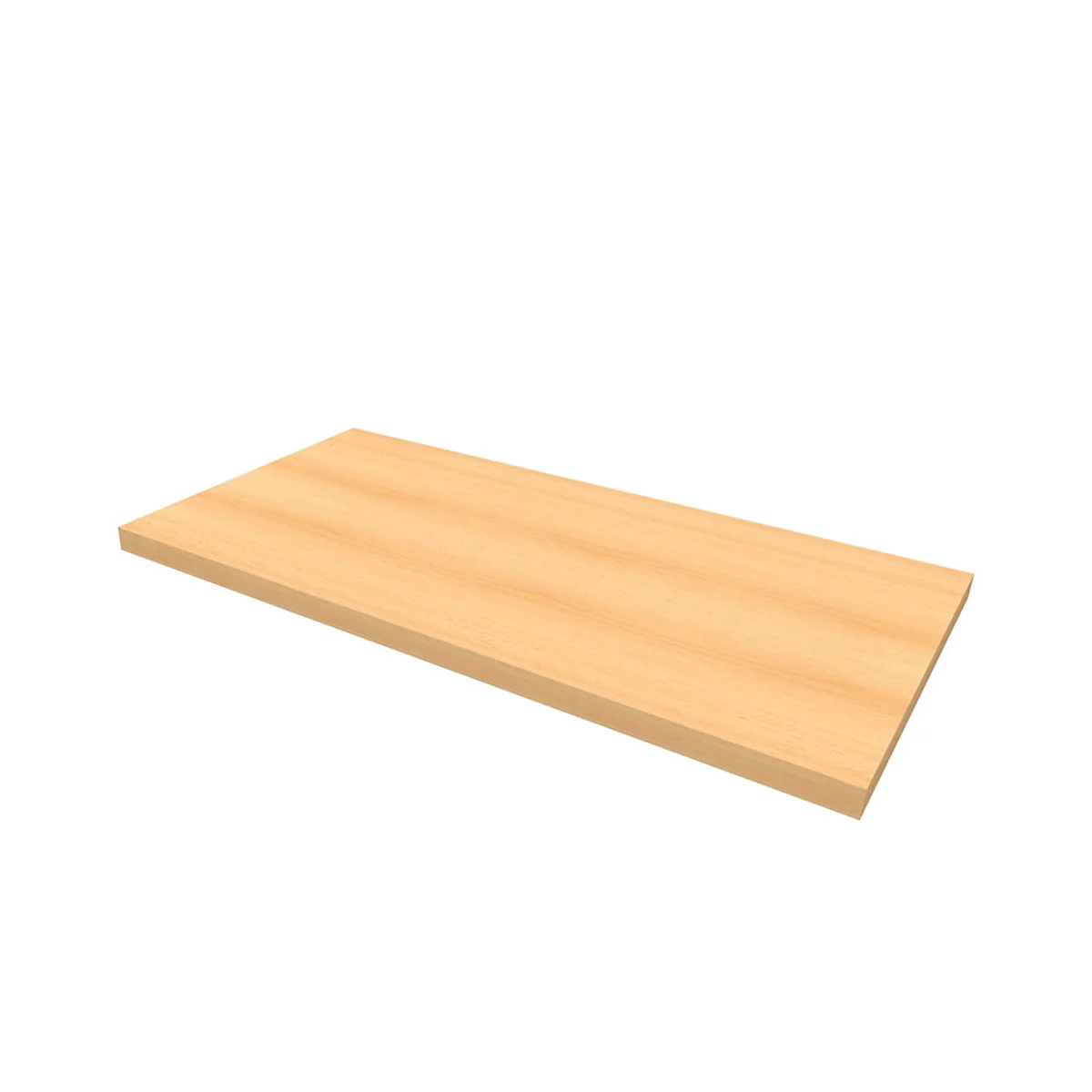 Abdeckplatte schmal, H 30 x B 860 x T 430 mm, Buche-Dekor