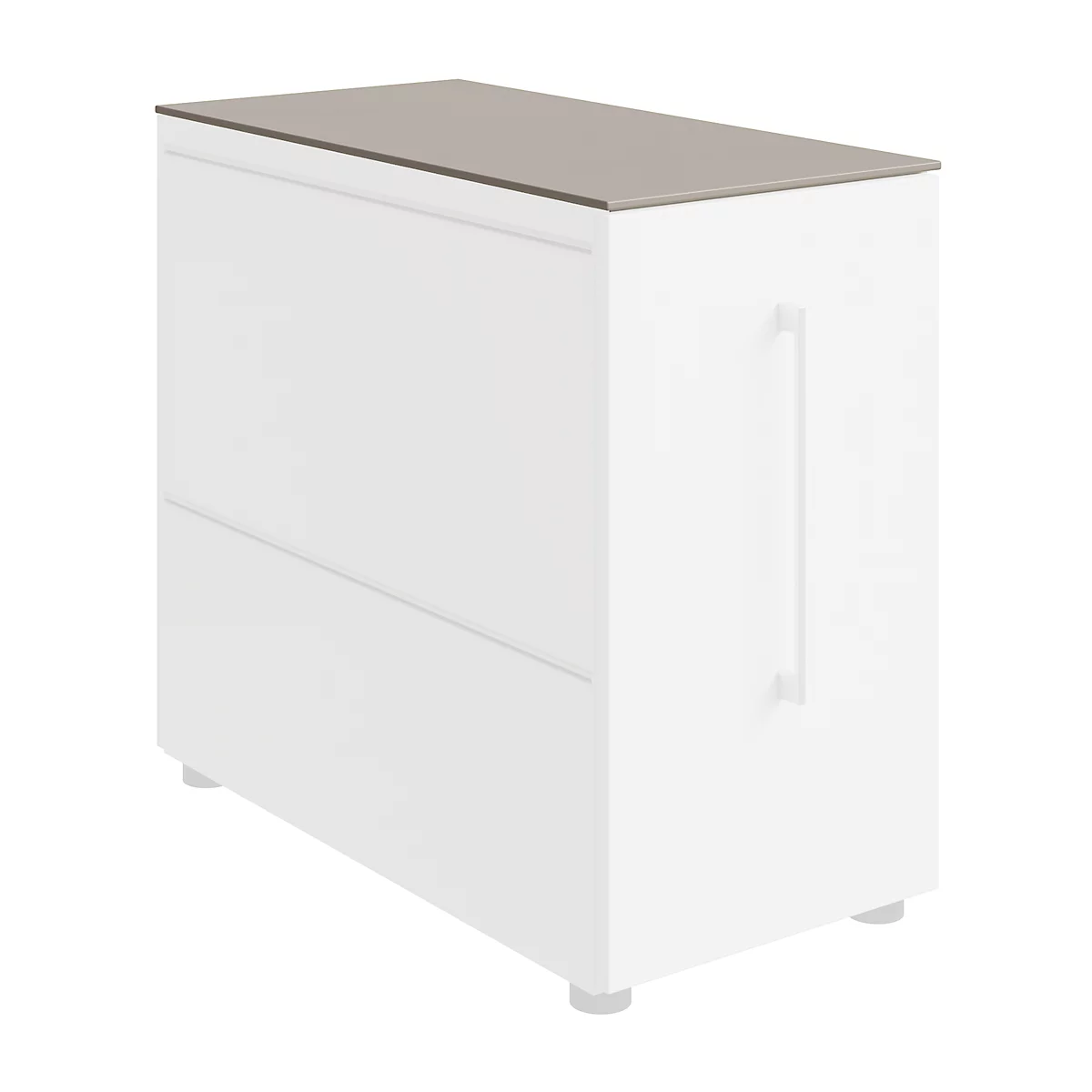 Abdeckplatte SOLUS PLAY, f. Container m. Auszug SOLUS PLAY, B 800 x T 400 mm, Stone grey