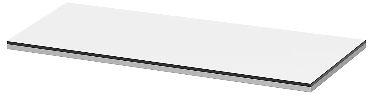 Abdeckplatte TEQSTYLE, Kanten 2-farbig, B 1000 mm, weiß