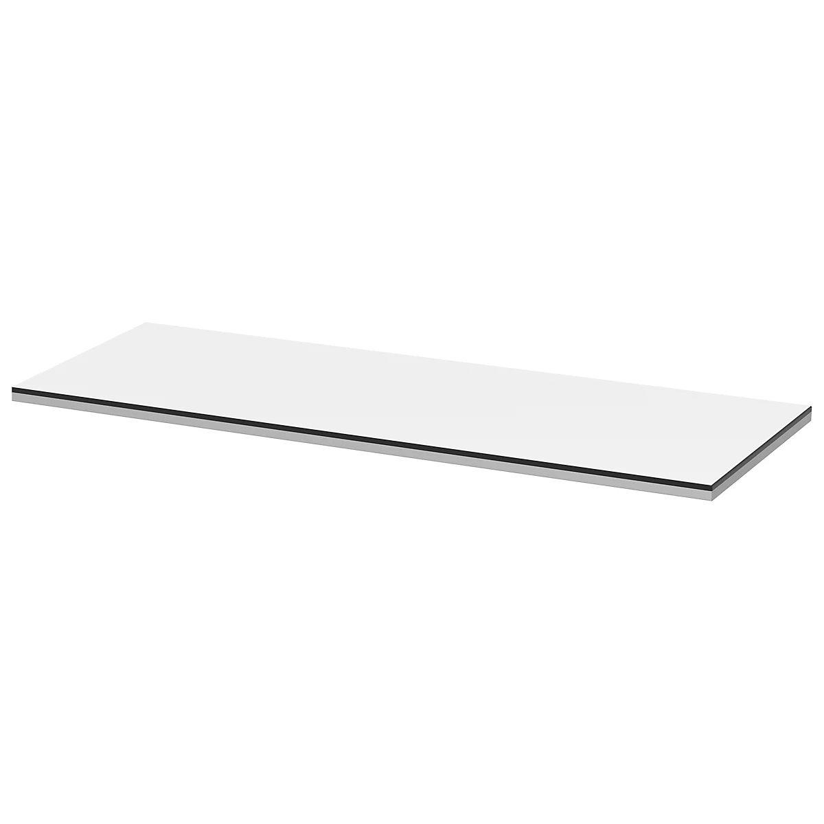 Abdeckplatte TEQSTYLE, Kanten 2-farbig, B 1200 mm, weiß