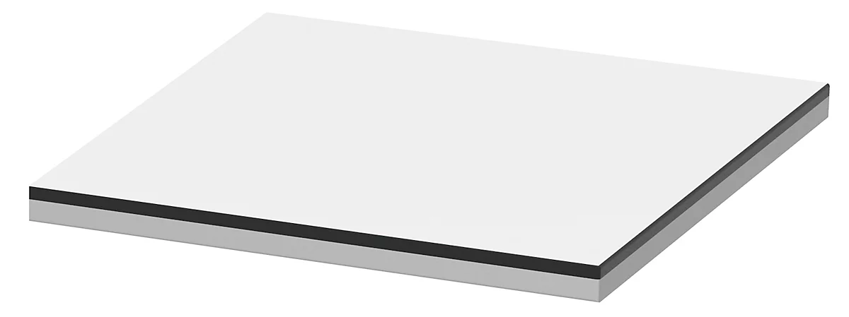 Abdeckplatte TEQSTYLE, Kanten 2-farbig, B 400 mm, weiß