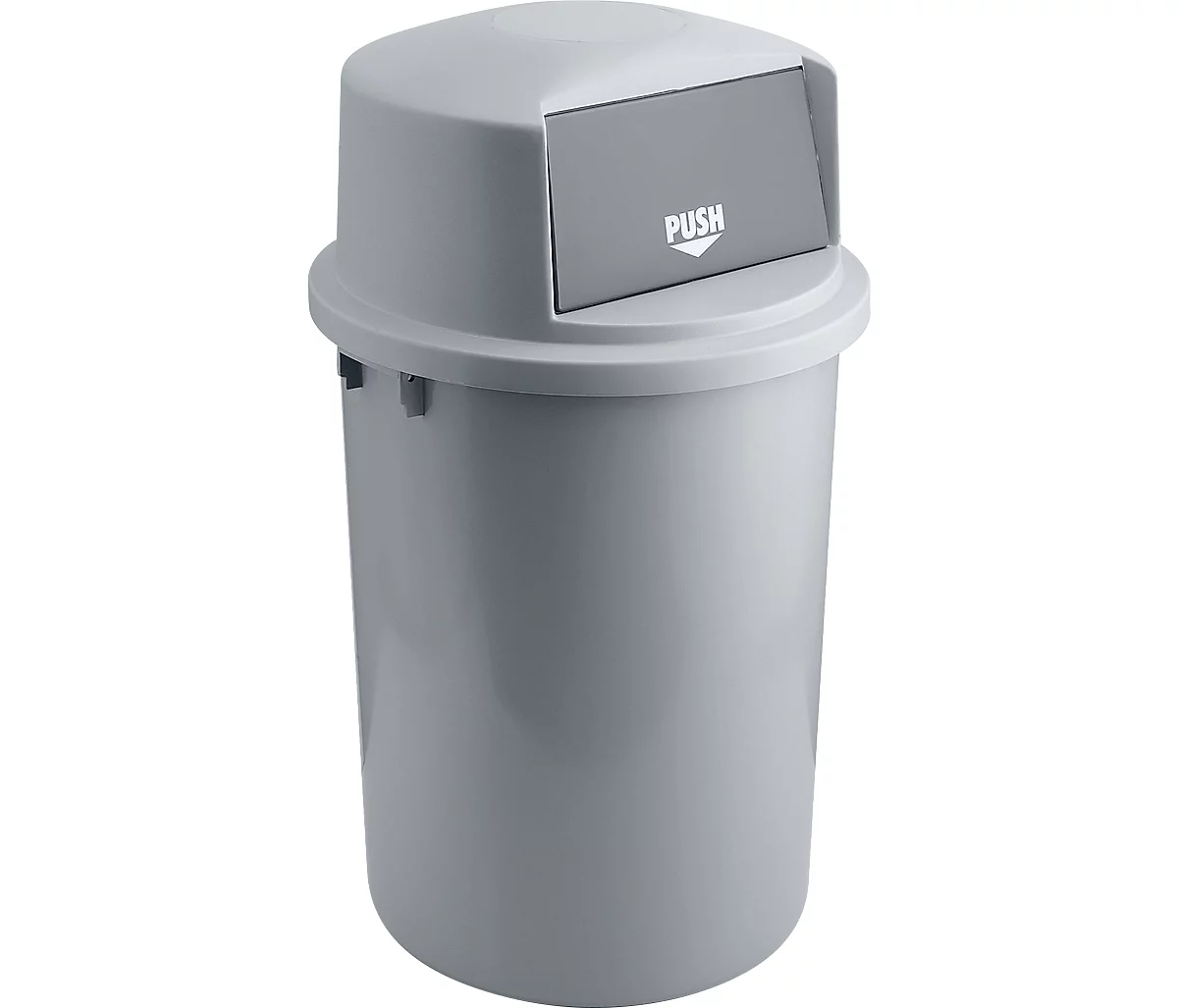 Abfallbehälter mit Deckel und Pendelklappe, 126 Liter