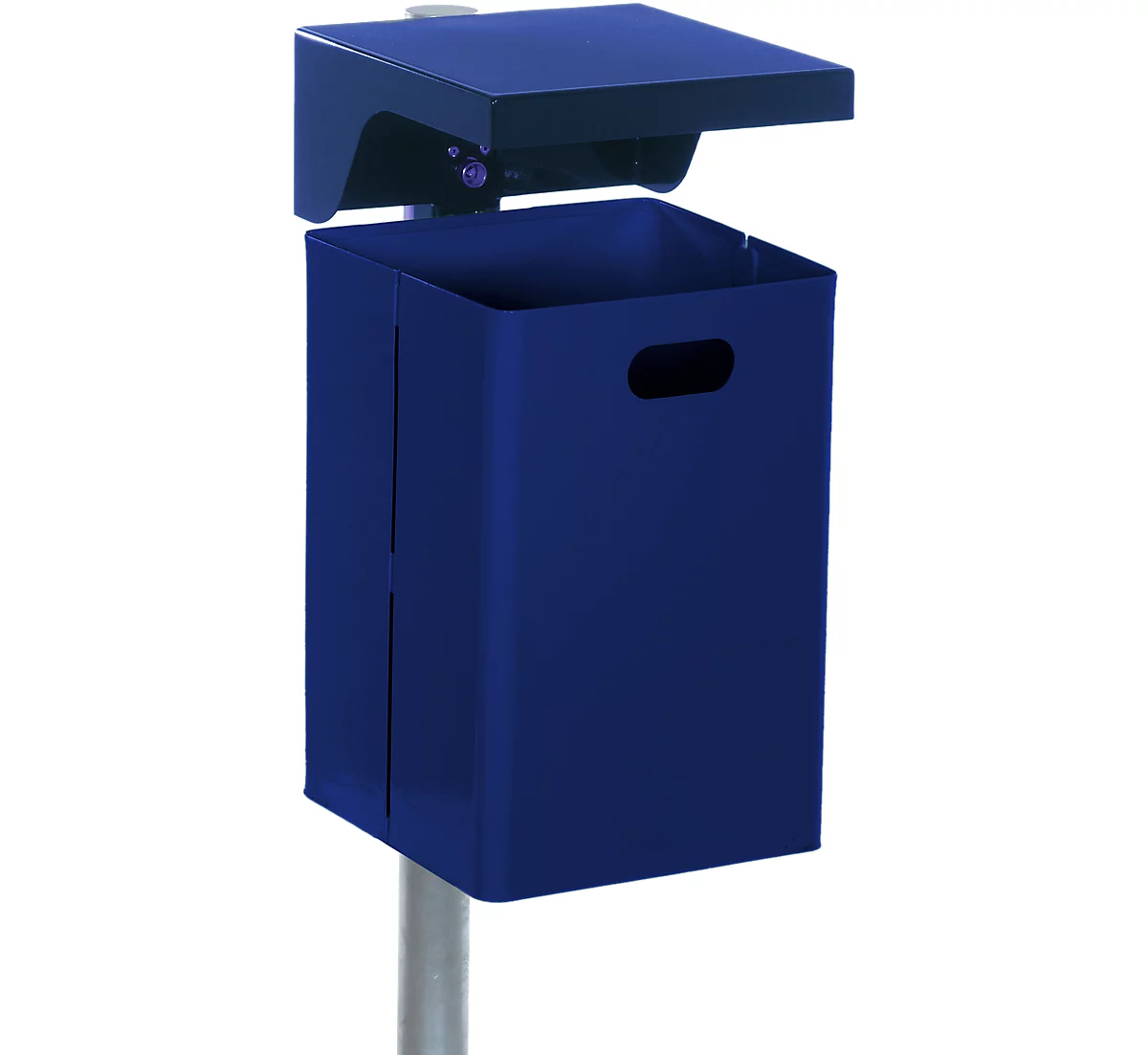 Abfallbehälter mit Haube, blau (RAL 5013)