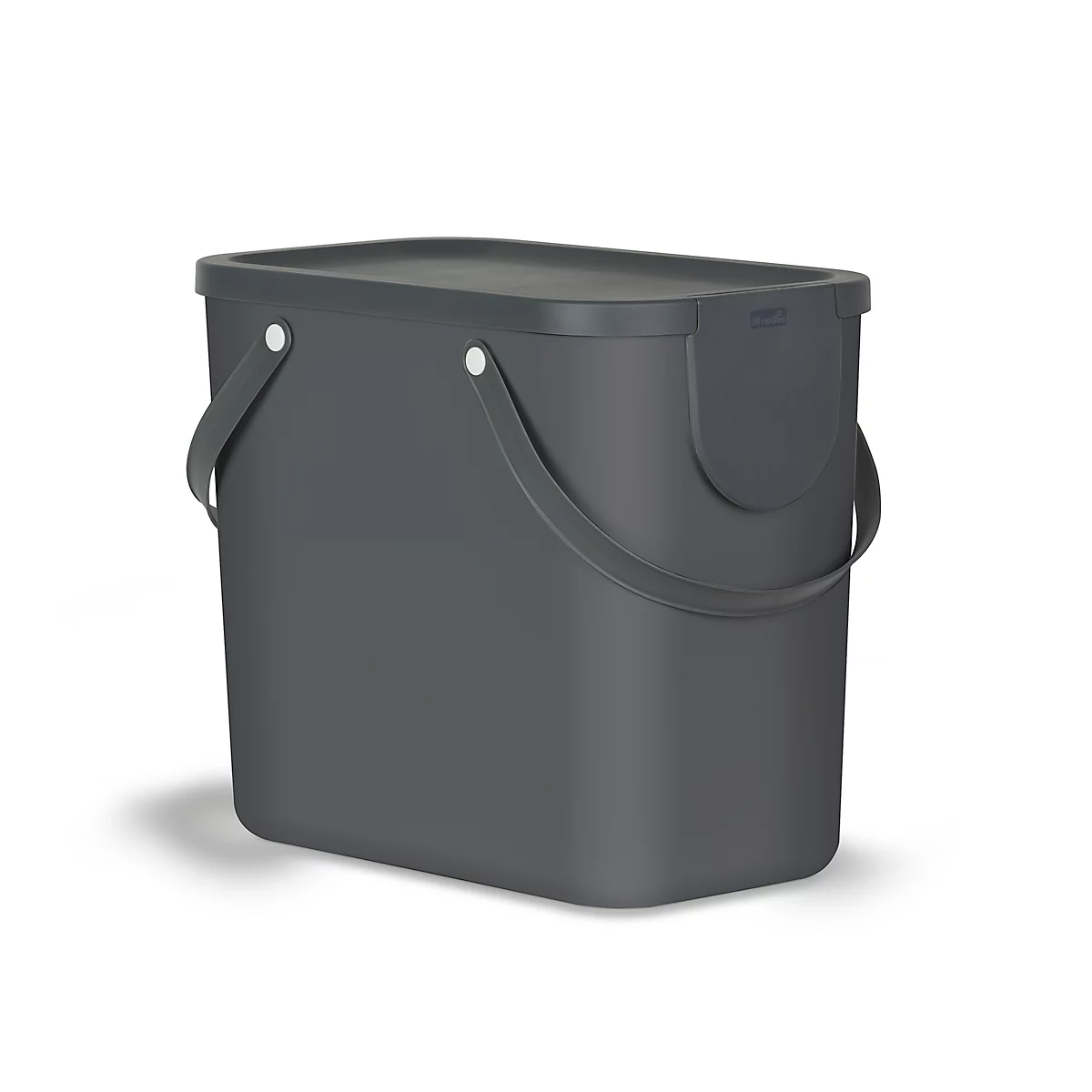 Abfalleimer Rotho ALBULA, Recycling-System, 25 l, stapelbar, Kunststoff (BPA-frei), anthrazit