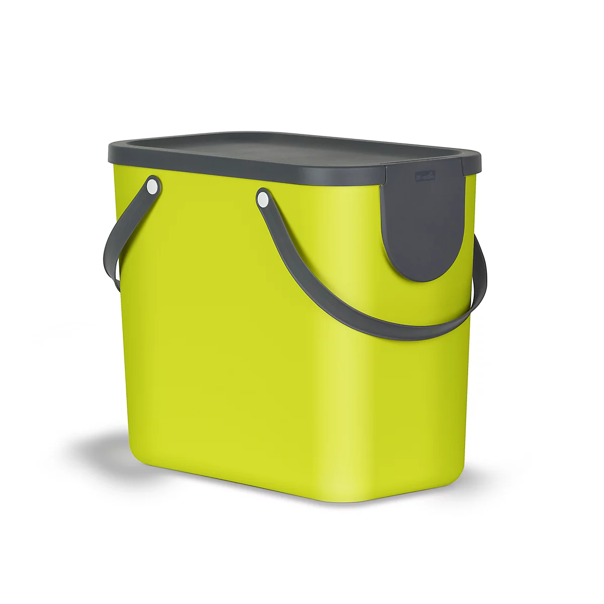 Abfalleimer Rotho ALBULA, Recycling-System, 25 l, stapelbar, Kunststoff (BPA-frei), lime grün