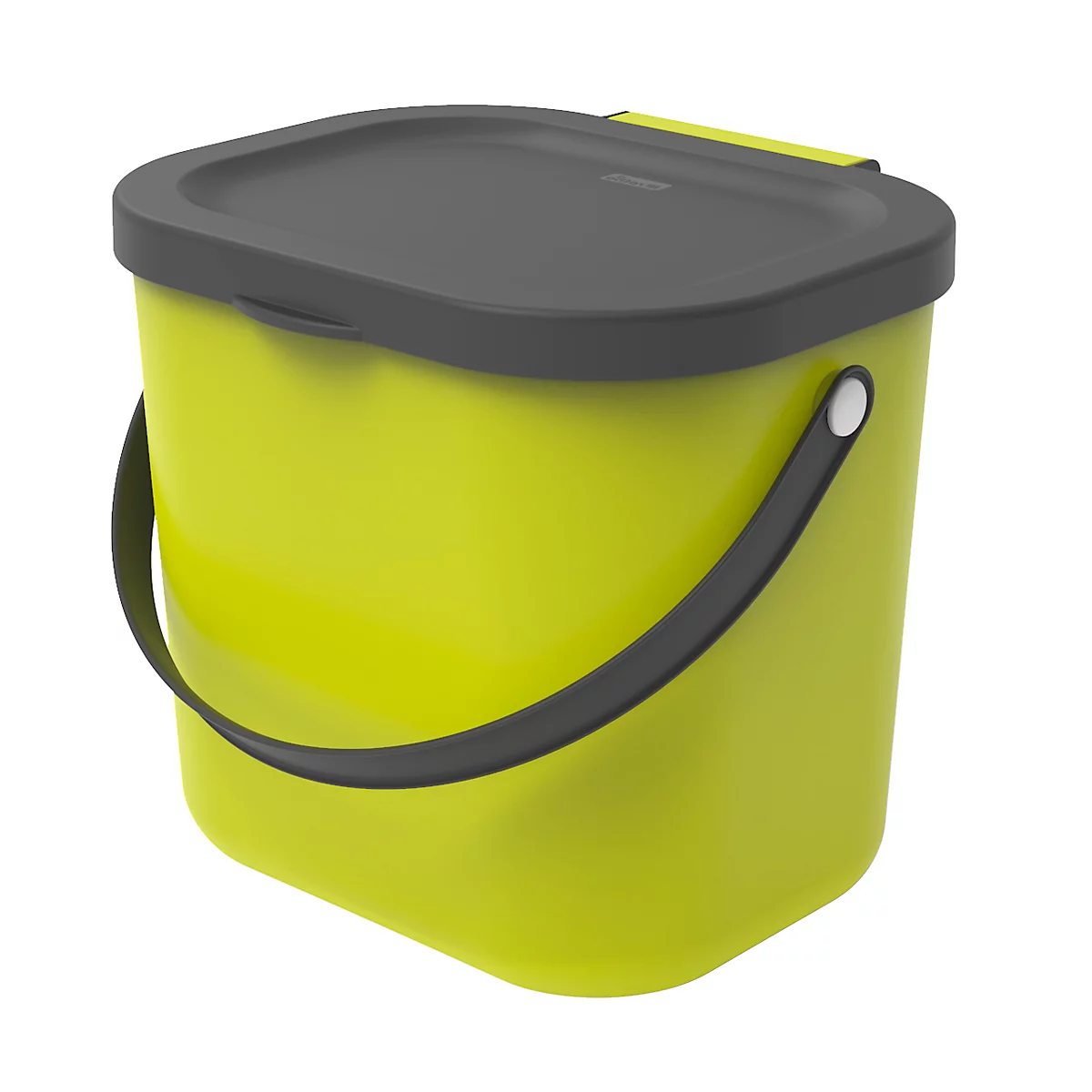 Abfalleimer Rotho ALBULA, Recycling-System, 6 l, stapelbar, Kunststoff (BPA-frei), lime grün