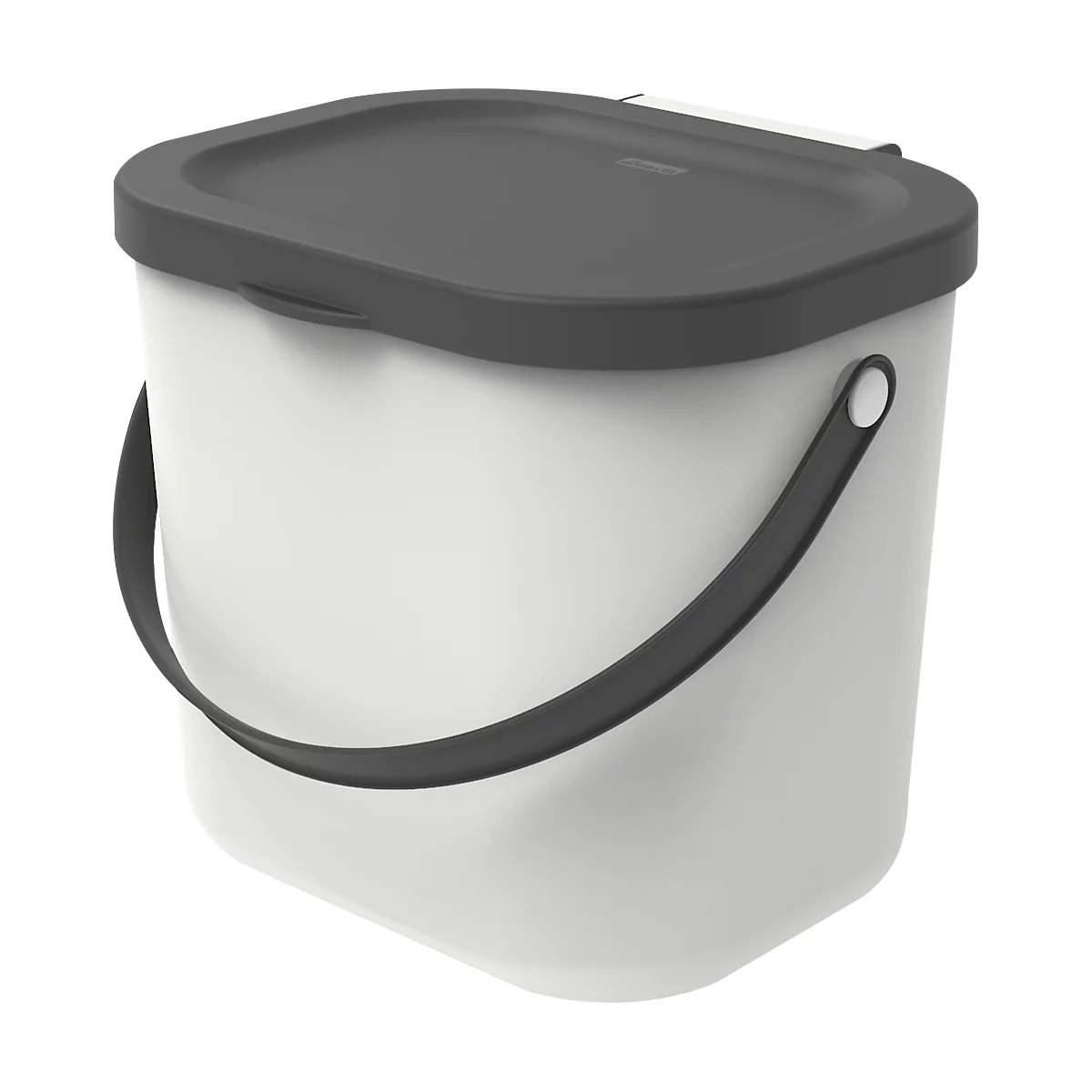 Abfalleimer Rotho ALBULA, Recycling-System, 6 l, stapelbar, Kunststoff (BPA-frei), mistletoe weiss