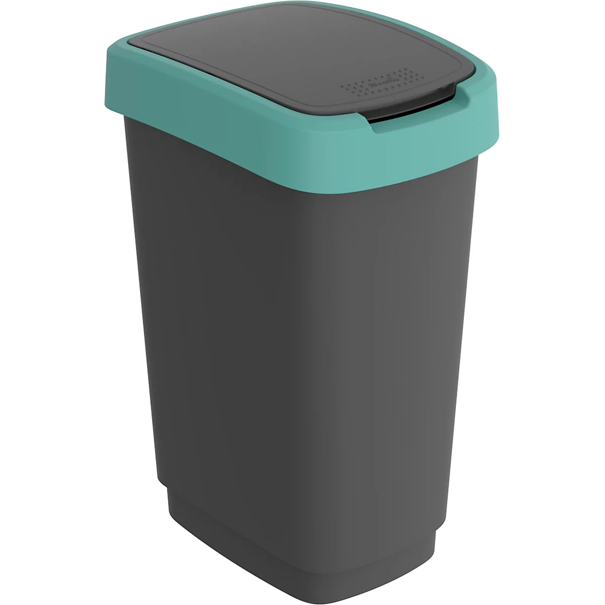 Abfalleimer Rotho TWIST, 25 l, 2 Öffnungsmöglichkeiten, Kunststoff, grün