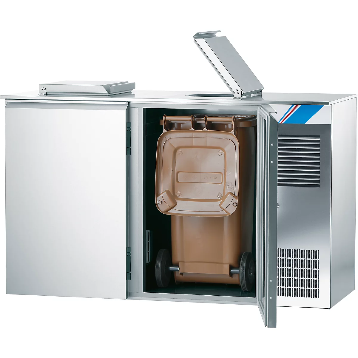 Abfallkühler für 2 x 240 Liter, Edelstahl