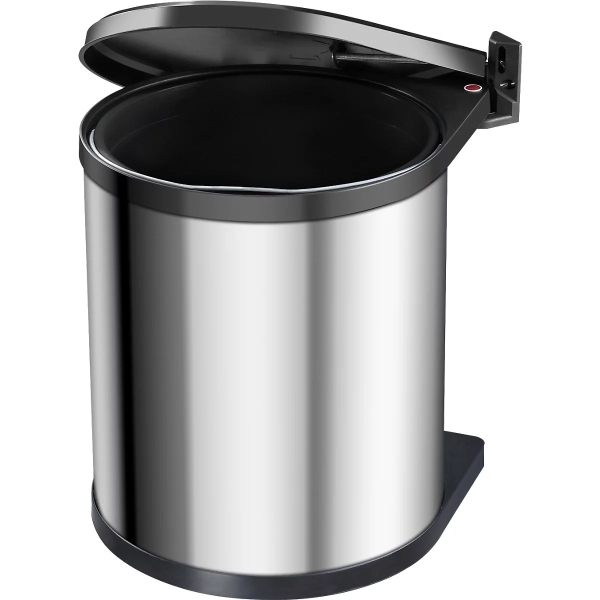 Abfallsammler Hailo Compact-Box M, 15 l, rund, Dreh-Kipp-Deckel, Edelstahl