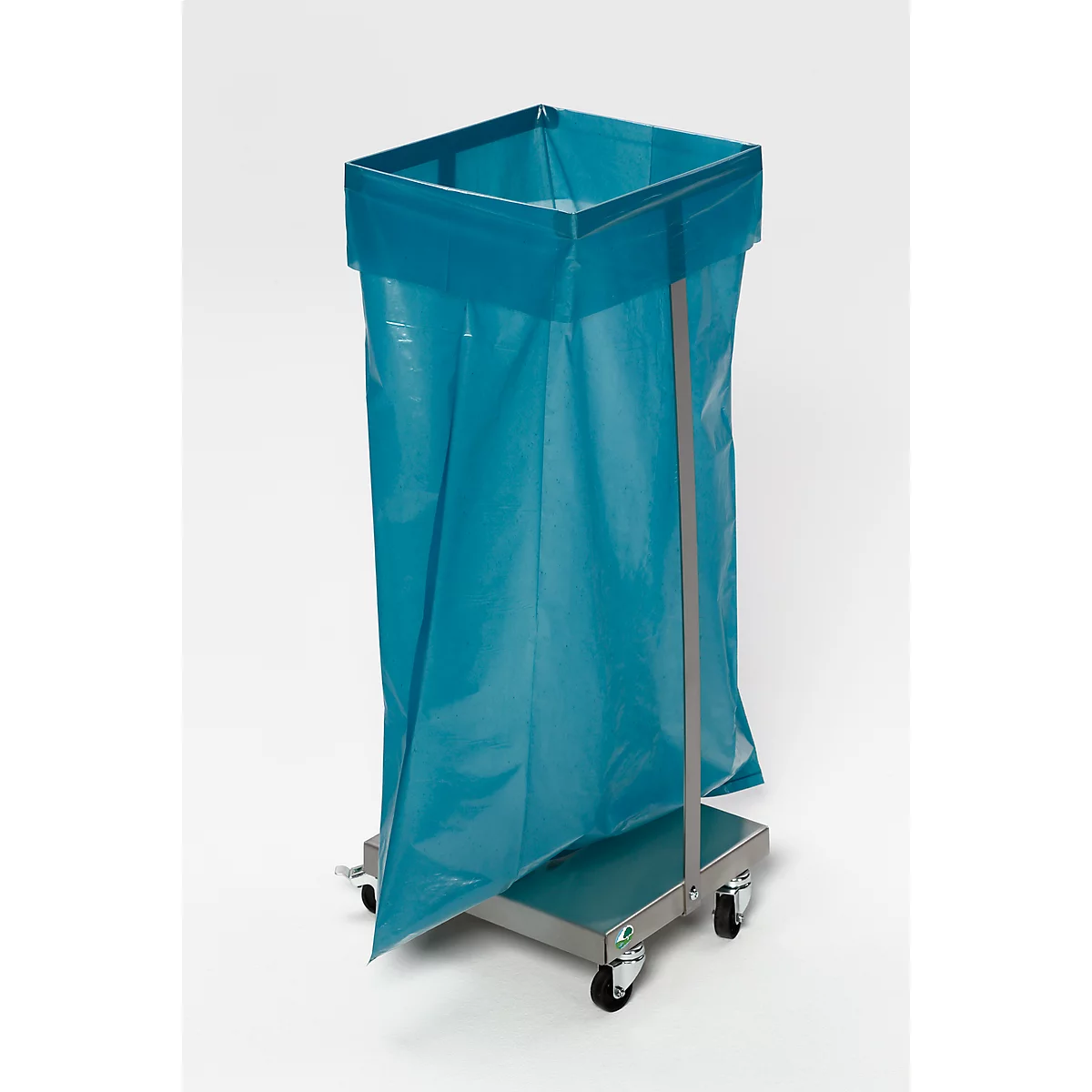 Abfallsammler VAR HYGIENE, ohne Deckel, Edelstahl, fahrbar, für 120 l