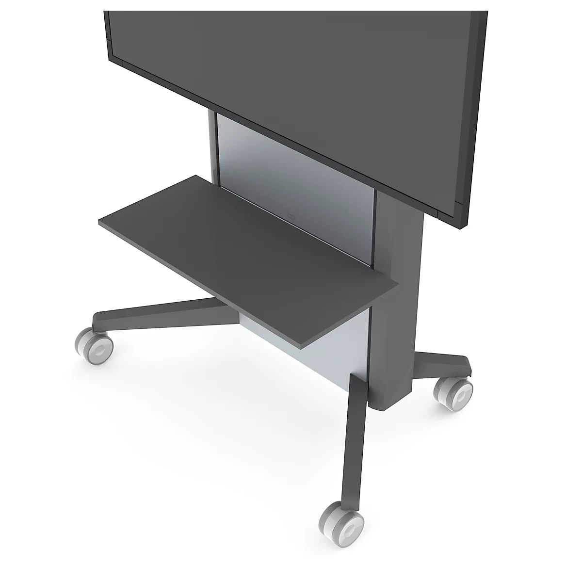 Ablage für Monitorständer SMS Presence, B 780 x T 350 x H 16 mm, bis 12 kg, anthrazitgrau