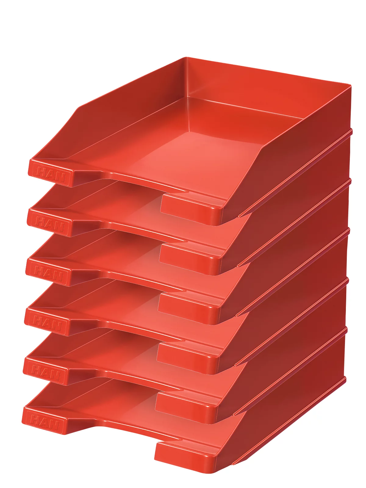 Ablagekorb HAN Klassik, DIN C4, Kunststoff, 6 Stück, rot