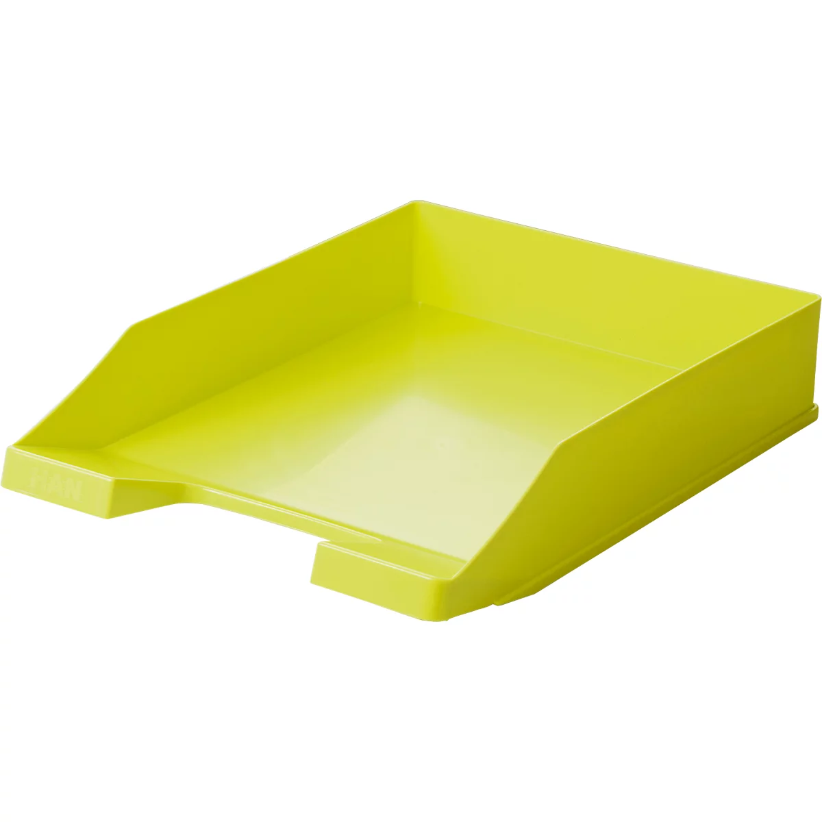 Ablagekorb HAN Klassik, für Format A4/C4, mit Beschriftungsfeld, stapelbar, B 255 x T 348 x H 65 mm, Kunststoff, lemon, 10 Stück 