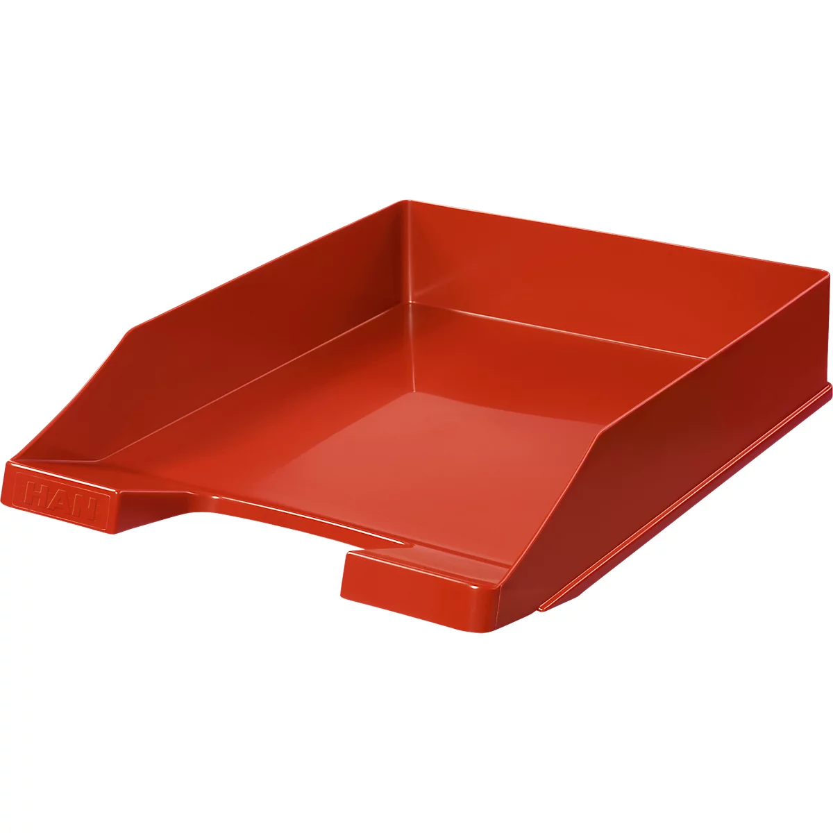 Ablagekorb HAN Klassik, für Format A4/C4, mit Beschriftungsfeld, stapelbar, B 255 x T 348 x H 65 mm, Kunststoff, rot, 10 Stück 
