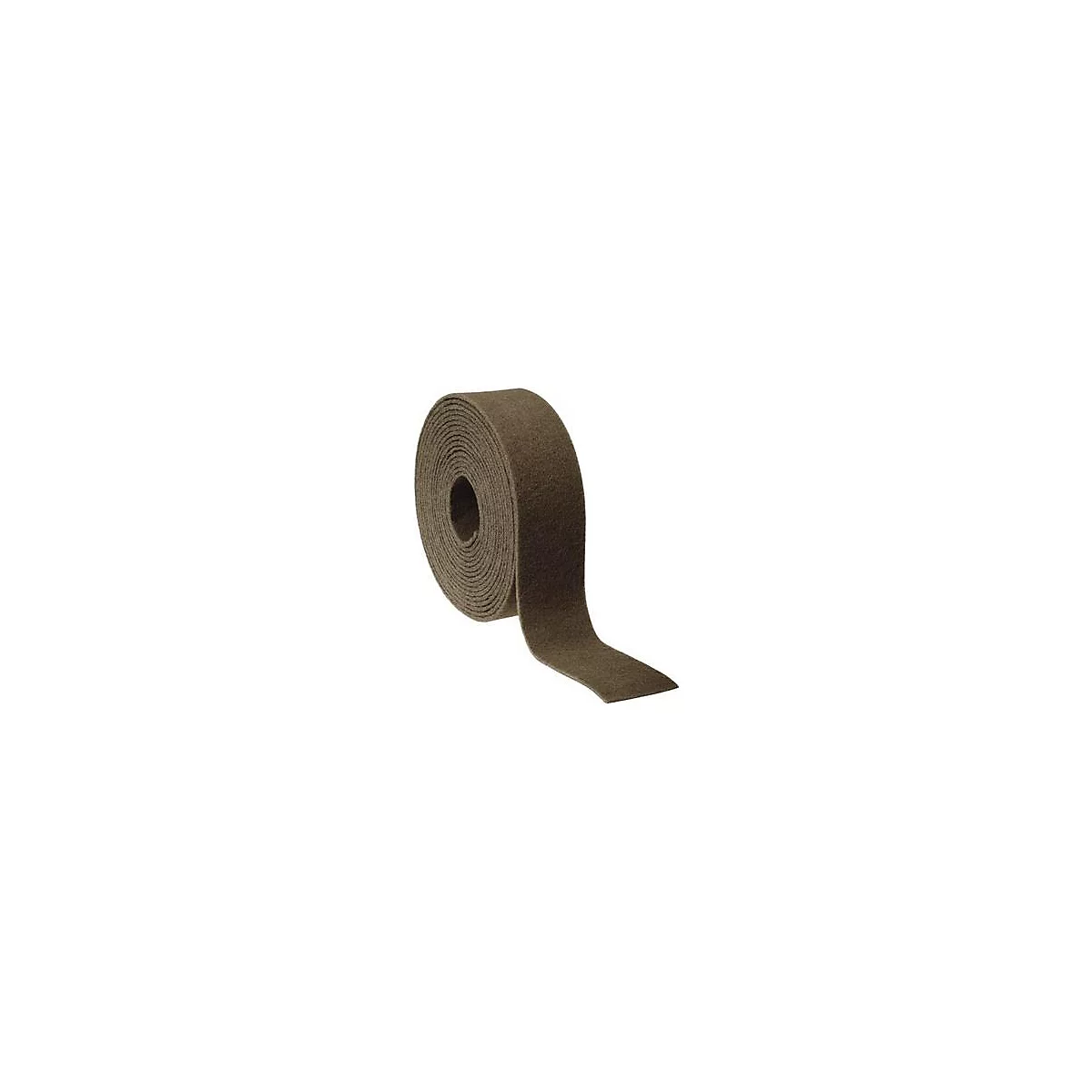 Roll of brown felt tape, partially unrolled.