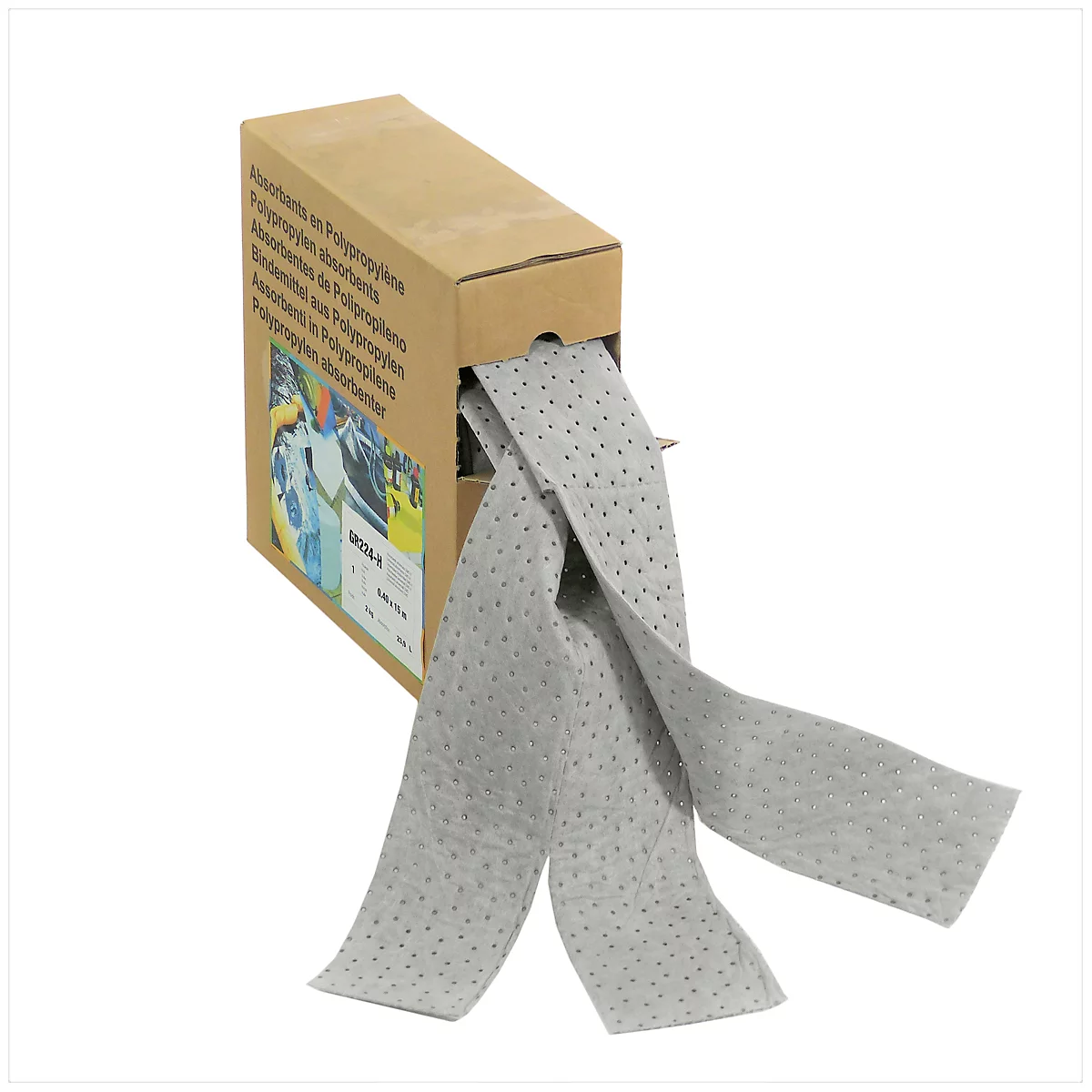 Absorberende rol CLASSIC heavy + dispenser, universeel inzetbaar, B 400 mm x L 15 m