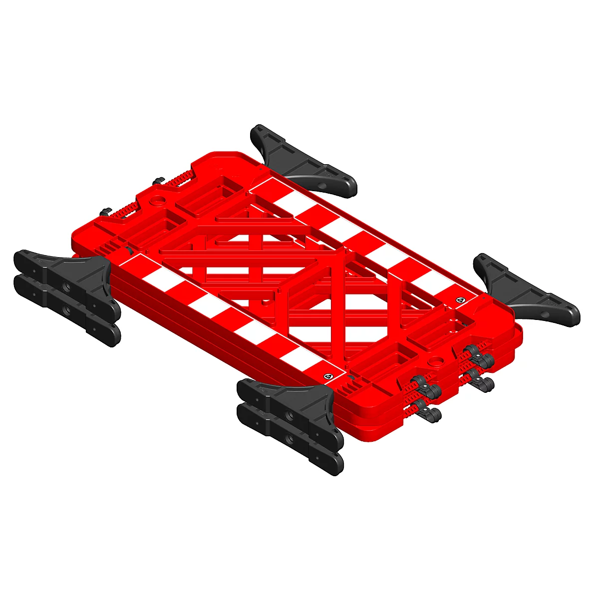 Absperrgitter 2er Set, 1000 x 1500 mm, rot-weiß