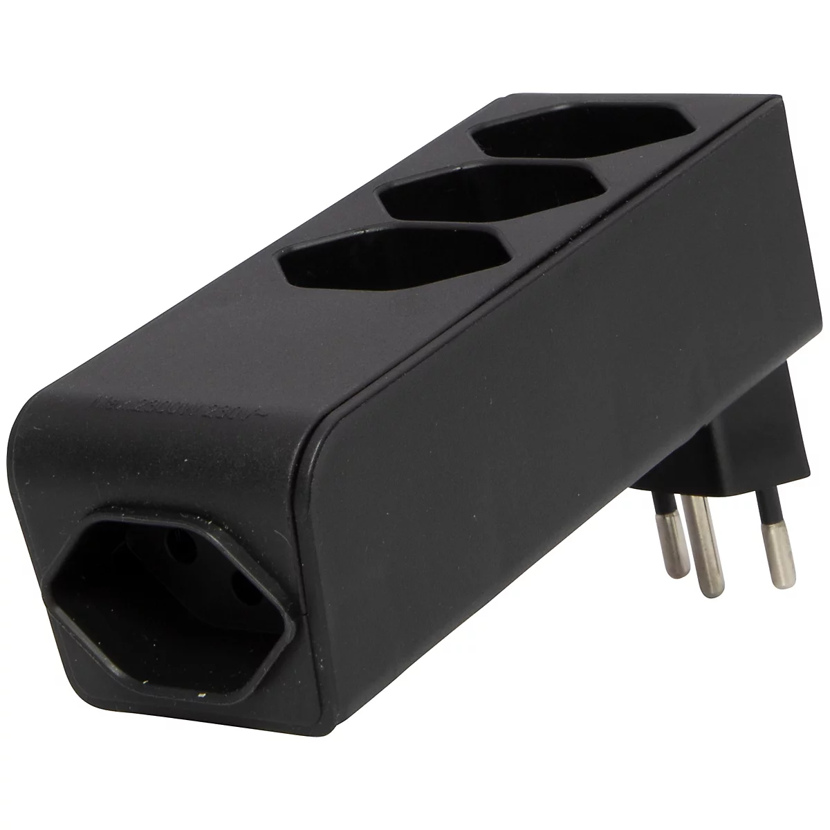 Abzweigstecker brennenstuhl® cleverLINE, 3+1-fach, um 300° drehbar, ohne Aufhänger, IP20, Kunststoff, schwarz