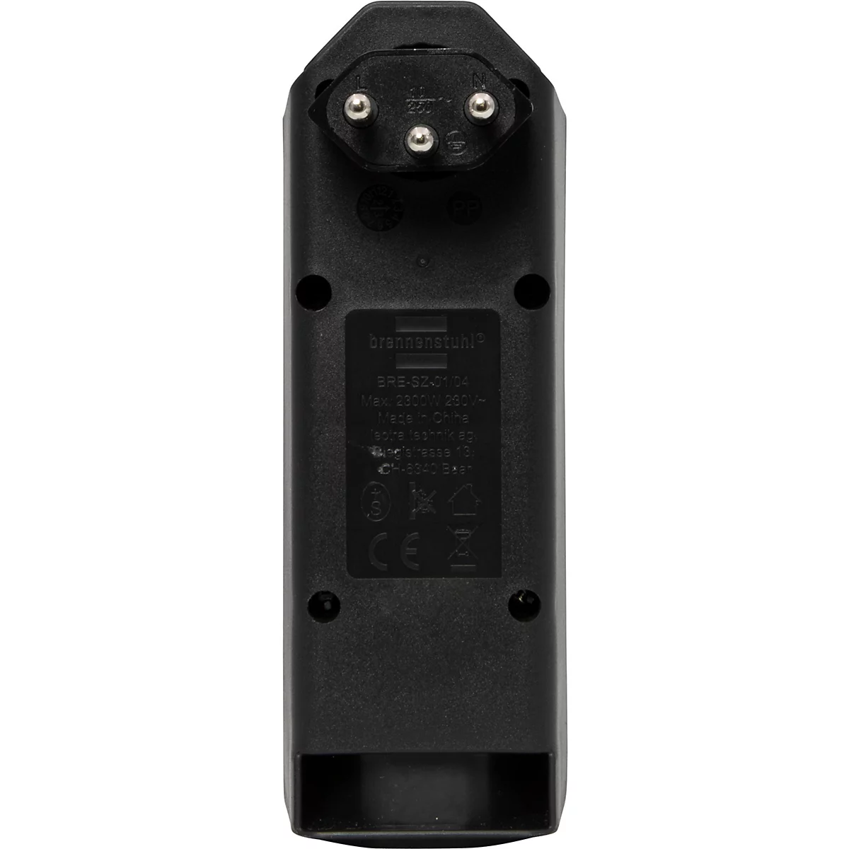 Abzweigstecker brennenstuhl® cleverLINE, 3+1-fach, um 300° drehbar, ohne Aufhänger, IP20, Kunststoff, schwarz