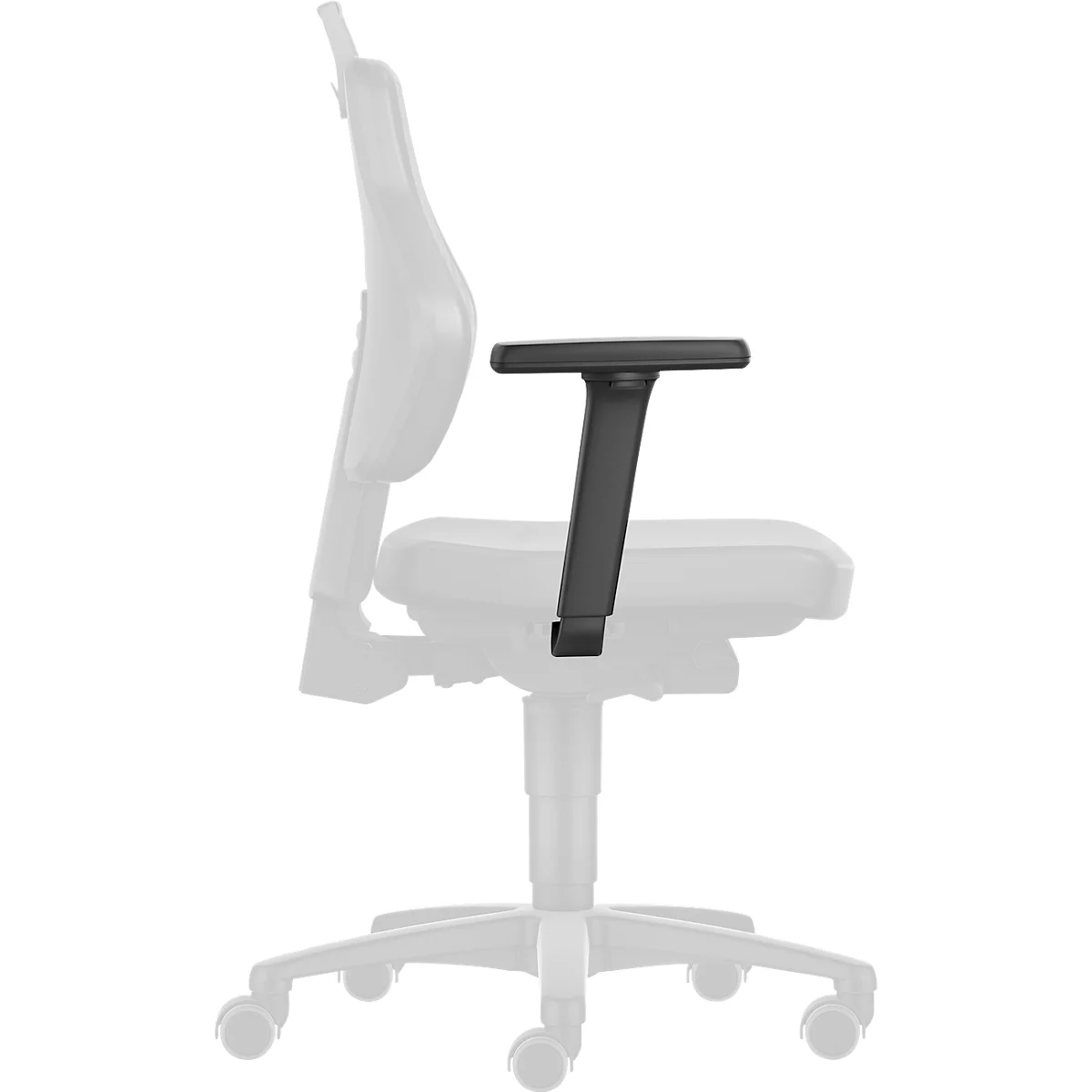 Accoudoirs multifonctions Schäfer Shop Genius, pour chaises de travail Schäfer Shop Genius, 1 paire, réglables en hauteur, en largeur et en profondeur, noir