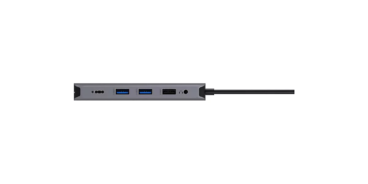 Acer 12-In-1 Type-C Adapter - Dockingstation - USB-C - 2 x HDMI, DP - 1GbE - für Chromebook 51X; Extensa 15; Predator Helios 300; Predator Triton 300; TravelMate Spin B3