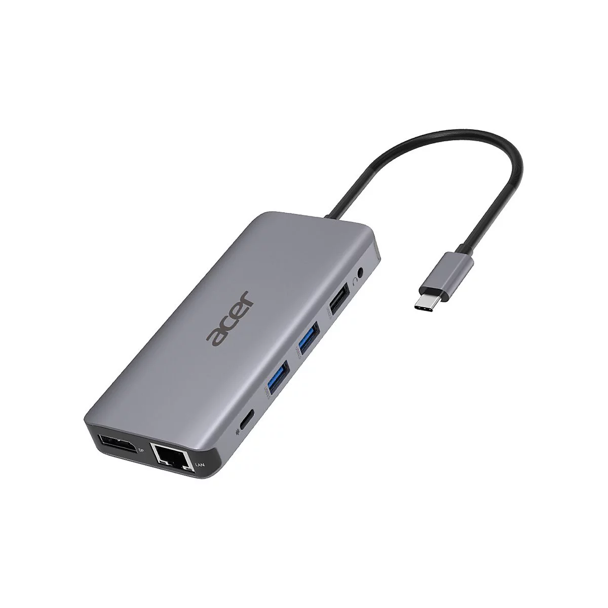 Acer 12-In-1 Type-C Adapter - Dockingstation - USB-C - 2 x HDMI, DP - 1GbE - für Chromebook 51X; Extensa 15; Predator Helios 300; Predator Triton 300; TravelMate Spin B3