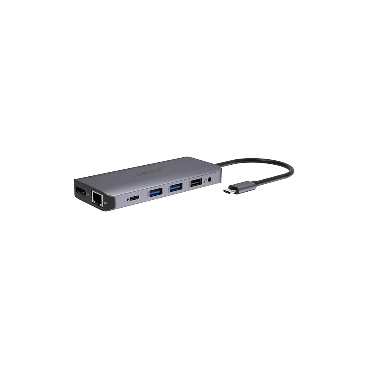 Acer 12-In-1 Type-C Adapter - Dockingstation - USB-C - 2 x HDMI, DP - 1GbE - für Chromebook 51X; Extensa 15; Predator Helios 300; Predator Triton 300; TravelMate Spin B3