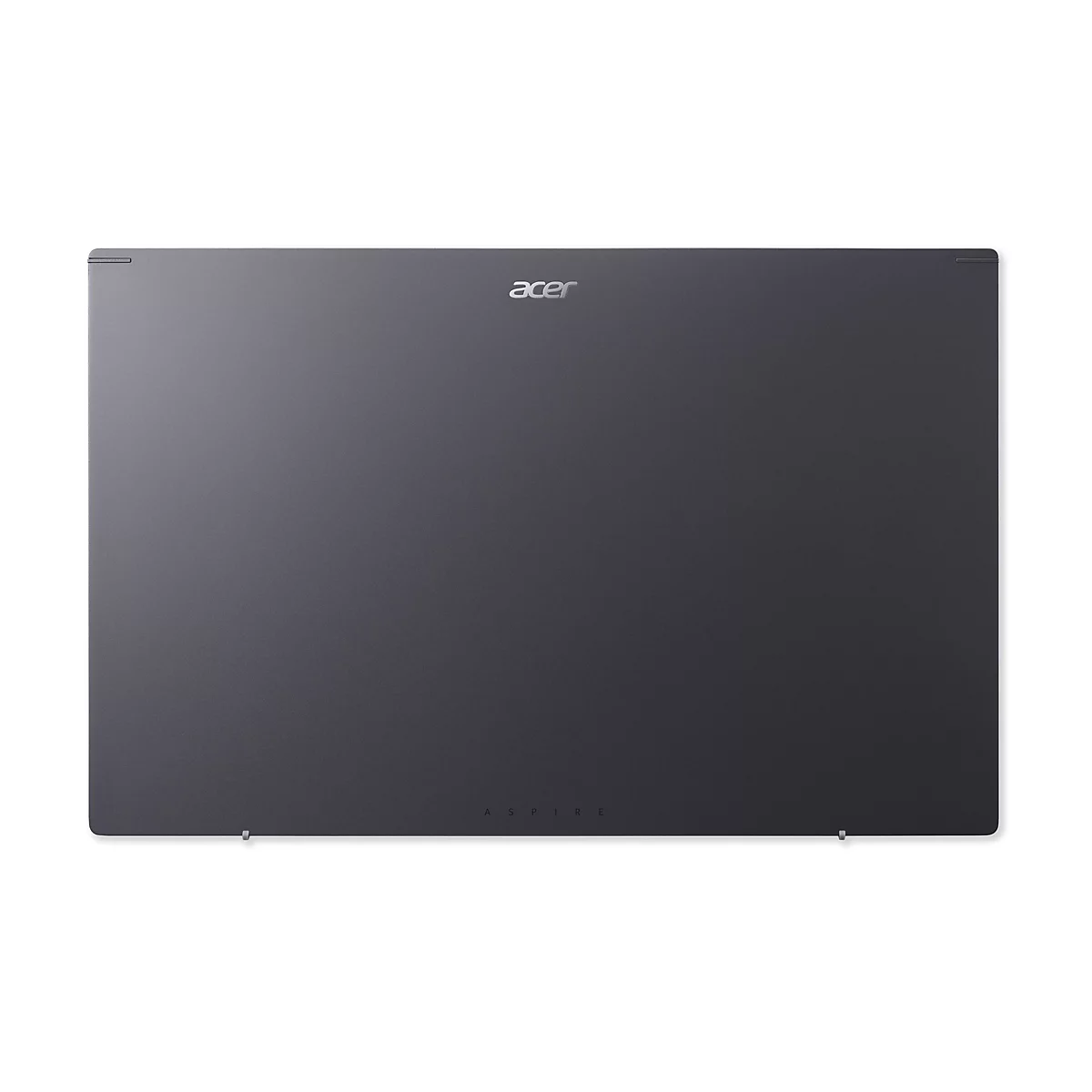 Dunkelgraues Laptop, Acer-Logo oben, "Aspire" unten.