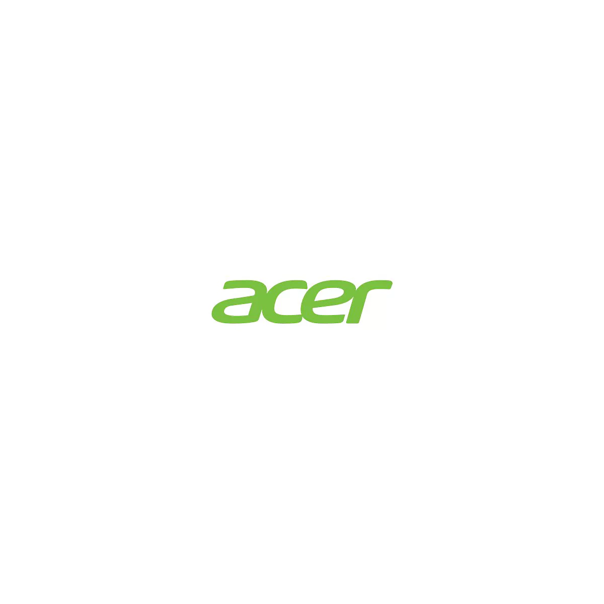 Das hellgrüne Logo des Unternehmens Acer auf weißem Hintergrund.