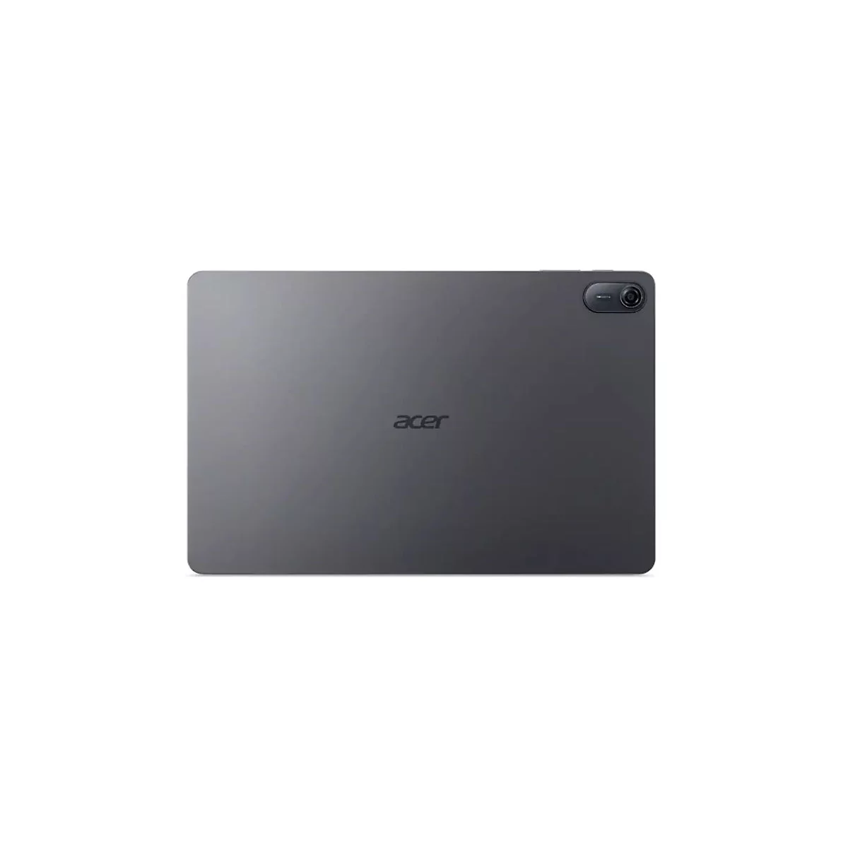 Graues Acer Tablet, Rückseite mit Kamera, Acer Logo.