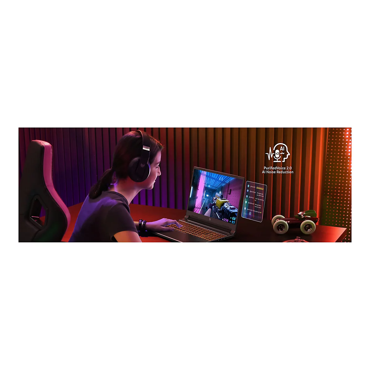 Acer Nitro V 16 ANV16-41 - AMD Ryzen 7 8845HS / 3.8 GHz - Win 11 Home - GeForce RTX 4060 - 32 GB RAM - 1.024 TB SSD NVMe