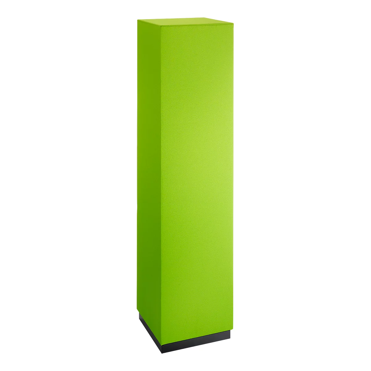Green, cuboid column, dark base.