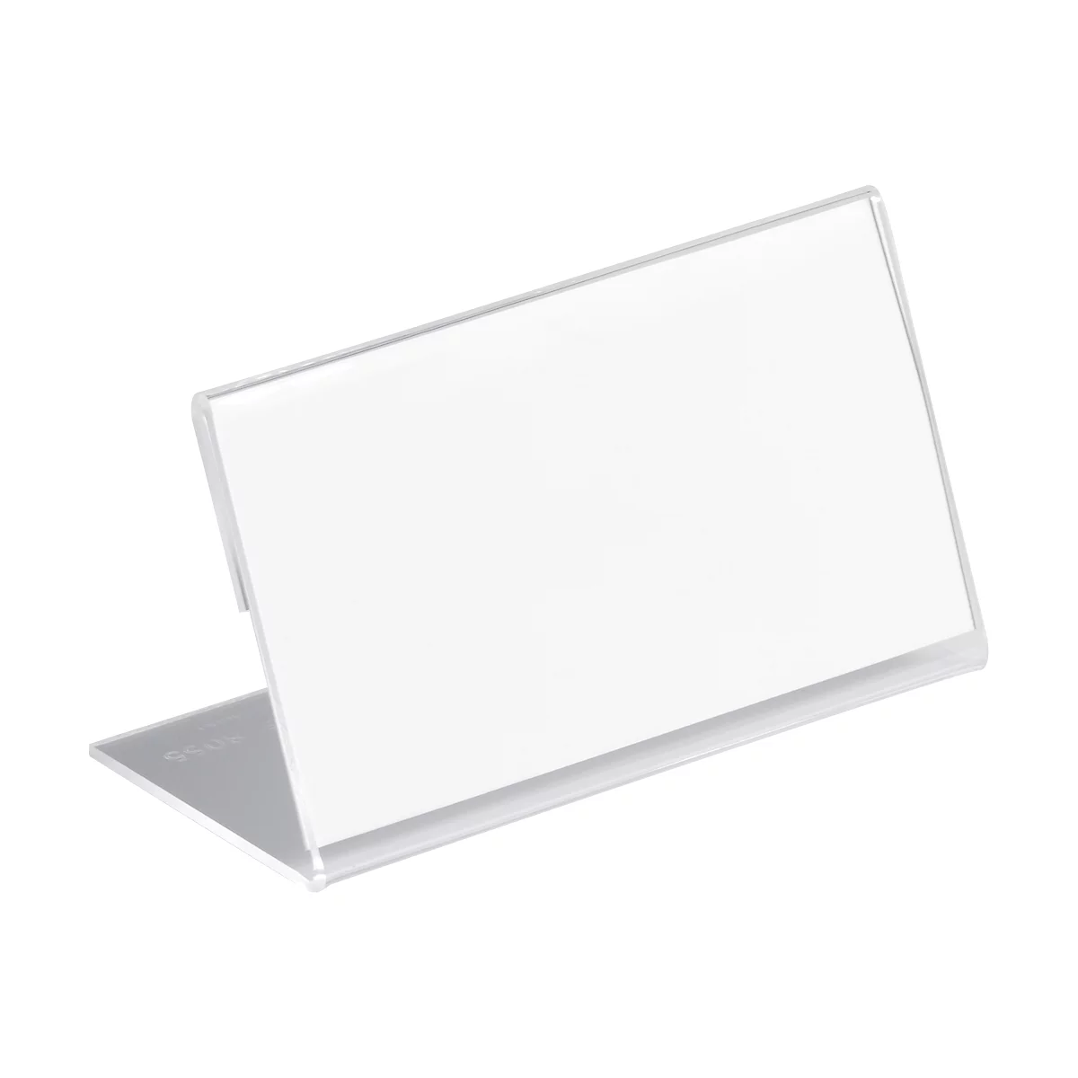 Acryl naambadges voor tafels, L-vorm, 52 x 100 mm, 10 stuks