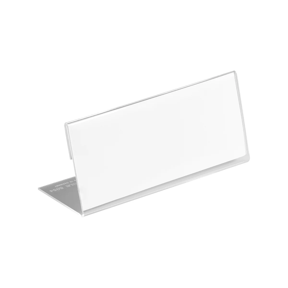 Acryl naambadges voor tafels, L-vorm, 61 x 150 mm, 10 stuks