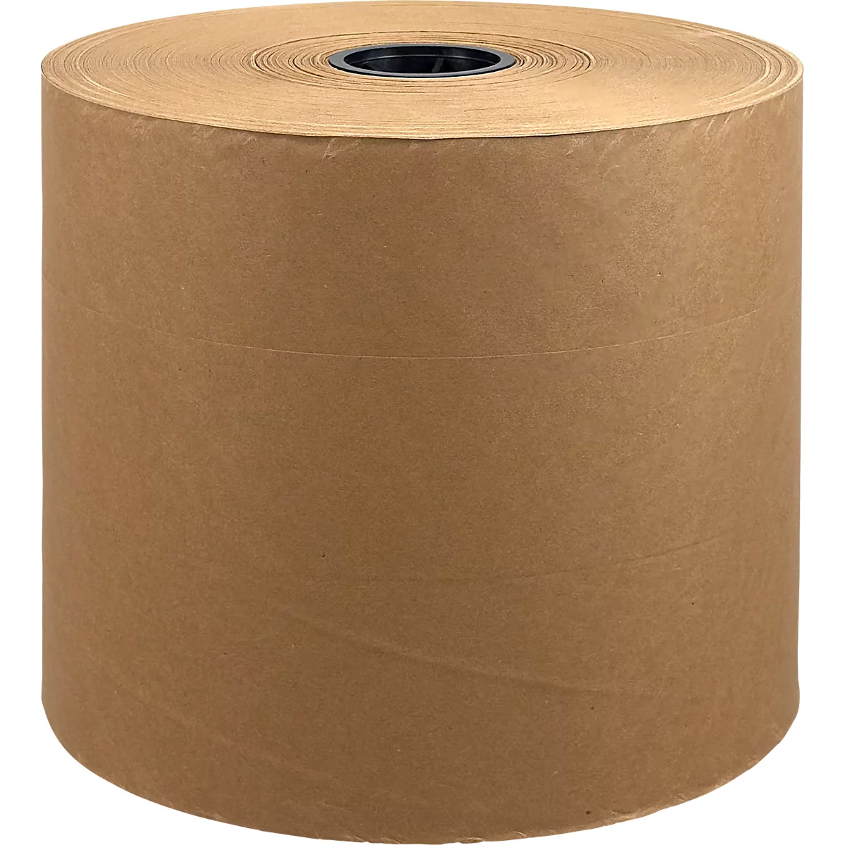 Grote rol bruin inpakpapier. Zwarte kern aan de bovenkant.