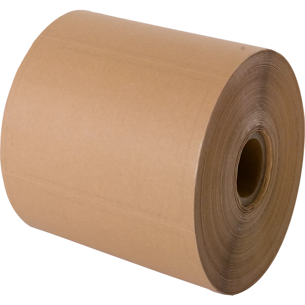 Rolle braunes Papier, Ansicht von der Seite.