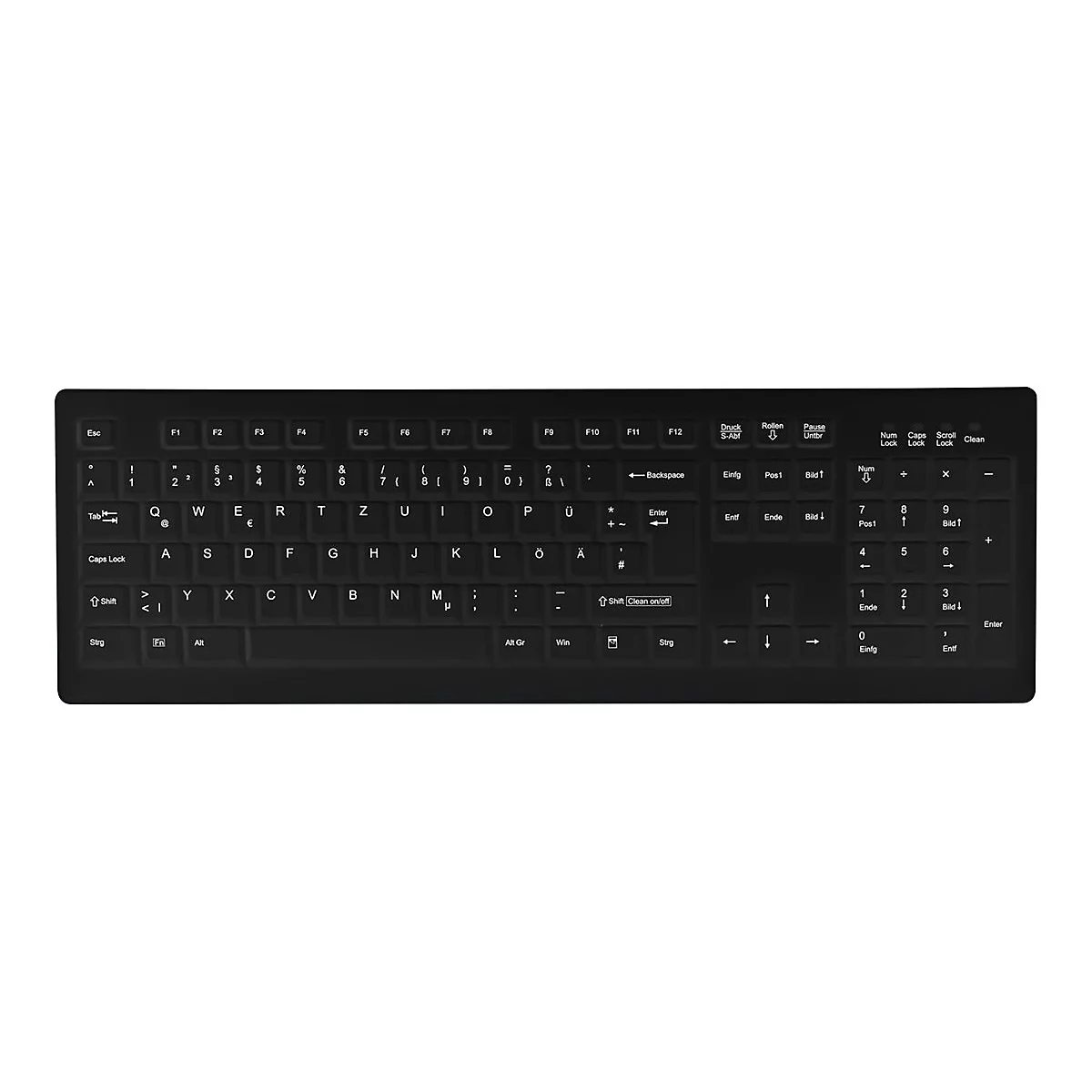 Active Key MedicalKey AK-C8100 Sanitizable - Tastatur - USB - Deutsch - Tastenschalter: Scissor-Key - Schwarz