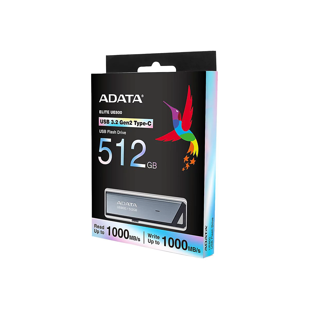 ADATA UE800 - USB-Flash-Laufwerk - 512 GB - USB-C 3.2 Gen 2 - Silber